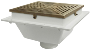 Sioux Chief SquareMax™ 861-4PN Floor Sink, 4 in Drain Opening, 8-7/16 in H, Squared Shape, PVC