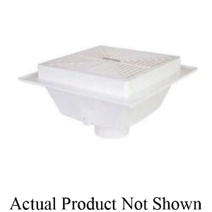 Sioux Chief SquareMax™ 861-3PU2 Floor Sink, 3 in Drain Opening, 8-5/16 in H, Squared Shape, PVC