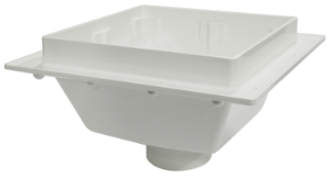 Sioux Chief SquareMax™ 861-4PX Floor Sink, 4 in Drain Opening, 8-7/16 in H, Squared Shape, PVC