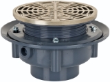 Sioux Chief 863-43NR Flashing Drain with Ring and Strainer, 3 in Outlet, Hub Connection, PVC Drain