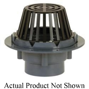 Sioux Chief 867-P4M Roof Drain With Dome Strainer, 4 in Outlet, Solvent Weld x Hub Connection, PVC Drain
