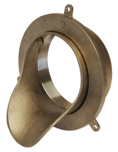 Sioux Chief 868-N6F Downspout Nozzle with Ring, 6 in FNPT, Cast Nickel Bronze
