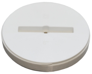 Sioux Chief 878-60 Slotted Countersunk Cleanout Flush Plug with Insert, Polypropylene, White, 6"