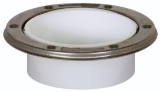 Sioux Chief TKO™ 886-4PM 1-Piece Open Closet Flange with Stainless Steel Swivel Ring, 4 x 4 in Pipe, PVC