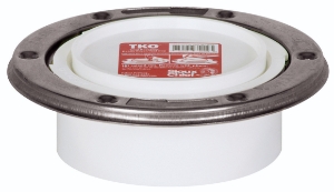 Sioux Chief TKO™ 886-4PTM Closet Flange with Stainless Steel Swivel Ring, 4 x 4 in Pipe, PVC