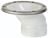 Sioux Chief FullFlush™ 889-POM Open Offset Closet Flange With Stainless Steel Swivel Ring, PVC