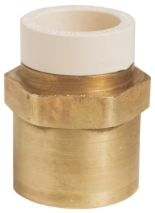 Sioux Chief MetalHead™ 647-CG2 Straight Adapter, 1/2 in Nominal, CPVC x FNPT End Style, Brass