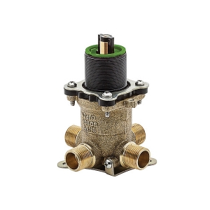 Pfister® 0X8-310A 0X8 Pfirst Series™ Permabalance™ Professional Grade Tub and Shower Rough-In Valve, 1/2-14 NPT/IP/C Inlet x 1/2-14 NPT/IP/C Outlet, 60 psi, 5.5 gpm, Solid Brass Body