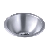 Sterling® 111-0 Self-Rimming Lavatory Sink, Round Shape, 10-1/2 in L x 10-1/2 in W x 4-1/4 in H, 20 ga Stainless Steel, Luster Buffed