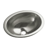 Sterling® 11811-0 Entertainment Lavatory Sink With SilentShield® Technology, Oval Shape, 13-1/4 in L x 10-1/2 in W x 5 in H, 20 ga Stainless Steel, Mirror