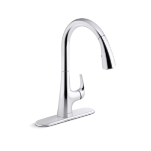 Sterling® 24274-CP Medley™ Pull-Down Kitchen Faucet, 1.5 gpm Flow Rate, Polished Chrome, 1 Handle, 1/3 Faucet Holes