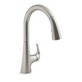 Sterling® 24274-VS Medley™ Pull-Down Kitchen Faucet, 1.5 gpm Flow Rate, Vibrant® Stainless Steel, 1 Handle, 1/3 Faucet Holes