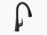 Sterling® 24274-BL Medley™ Kitchen Faucet, 1.5 gpm Flow Rate, Matte Black, 1 Handle