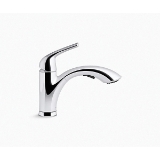 Sterling® 24275-CP Medley™ Pull-Out Kitchen Faucet, 1.5 gpm Flow Rate, Swivel Spout, Polished Chrome, 1 Handle, 1/3 Faucet Holes