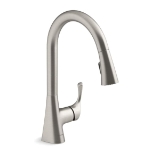 Sterling® 24276-VS Valton® Pull-Down Kitchen Faucet, 1.5 gpm Flow Rate, Vibrant® Stainless Steel, 1 Handle, 1/3 Faucet Holes