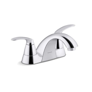 Sterling® 24818-4-CP Valton™ Centerset Bathroom Sink Faucet, Polished Chrome, 2 Handles, Pop-Up Clicker Drain, 1.2 gpm Flow Rate