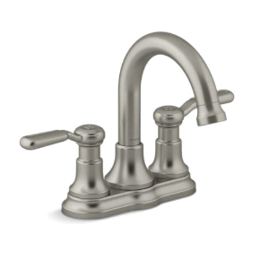 Sterling® 27373-4-BN Ludington™ Centerset Bathroom Sink Faucet, Vibrant® Brushed Nickel, 2 Handles, Pop-Up Clicker Drain, 1.2 gpm Flow Rate