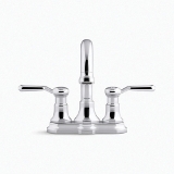 Sterling® 27373-4N-CP Ludington® Centerset Bathroom Sink Faucet, Polished Chrome, 2 Handles, Pop-Up Clicker Drain, 0.5 gpm Flow Rate