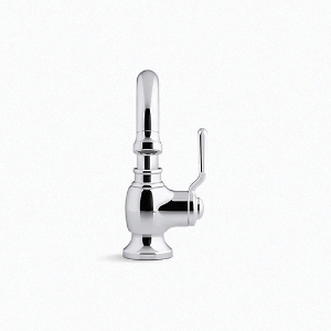 Sterling® 27374-4-CP Ludington™ Bathroom Sink Faucet, 1.2 gpm Flow Rate, 5-7/16 in H Spout, 1 Handle, Pop-Up Clicker Drain, 1 Faucet Hole, Polished Chrome