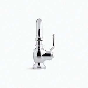 Sterling® 27374-4-CP Ludington® Bathroom Sink Faucet, 1.2 gpm Flow Rate, 5-7/16 in H Spout, 1 Handle, Pop-Up Clicker Drain, 1 Faucet Hole, Polished Chrome