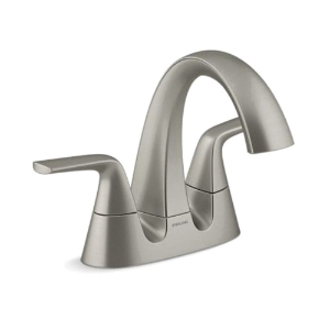Sterling® 27376-4-BN Medley™ Centerset Bathroom Sink Faucet, Vibrant® Brushed Nickel, 2 Handles, Pop-Up Clicker Drain, 1.2 gpm Flow Rate