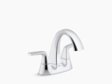 Sterling® 27376-4N-BL Medley™ Centerset Sink Faucet, Matte Black, 2 Handles, Clicker Drain, 0.5 gpm Flow Rate