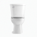 Sterling® 30115-0 2-Piece Toilet With Seat, Stinson™ Comfort Height™, Elongated Bowl, 7-1/2 in H Rim, 12 in Rough-In, 1.6 gpf, White