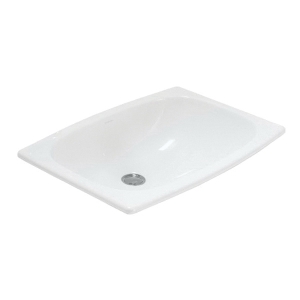 Sterling® 442007-0 Self-Rimming Bathroom Sink With Overflow, Stinson®, Rectangle Shape, 20 in L x 14 in W x 7-1/8 in H, Drop-In Mount, Vitreous China, White