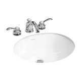 Sterling® 442050-0 Bathroom Sink With Overflow, Wescott®, Oval Shape, 17 in L x 15 in W x 7-7/8 in H, Vitreous China, White