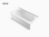 Sterling® 71341120-0 Performa™ 2 Vikrell Bathtub, Oval Shape, 60 in L x 29 in W, Right Drain