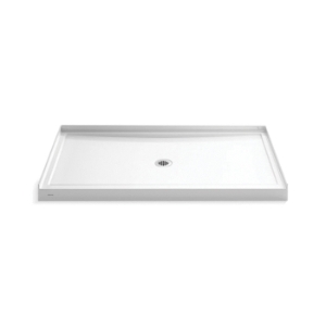Sterling® 95079-0 GUARD+® Shower Base, White, Center Drain, 60 in L x 38 in W