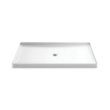 Sterling® 95079-0 GUARD+® Shower Base, White, Center Drain, 60 in L x 38 in W
