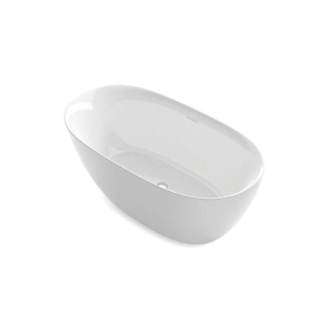 Sterling® 96129-0 Unwind™ Seamless Bathtub, Oval Shape, 59-1/16 in L x 29-1/2 in W, Center Toe-Tap Drain, White