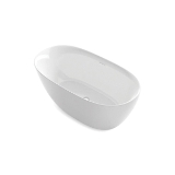 Sterling® 96129-0 Unwind™ Seamless Bathtub, Oval Shape, 59-1/16 in L x 29-1/2 in W, Center Toe-Tap Drain, White