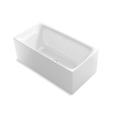 Sterling® 96135-0 Unwind™ Seamless Bathtub, Rectangular Shape, 59-1/16 in L x 29-1/2 in W, Center Toe-Tap Drain, White