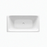 Sterling® 96135-0 Unwind™ Seamless Bathtub, Rectangular Shape, 59-1/16 in L x 29-1/2 in W, Center Toe-Tap Drain, White
