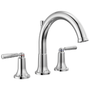 DELTA® T2735 SAYLOR™ Tub Faucet, 18 gpm Flow Rate, 8 in Center, Chrome, 2 Handles, Tub Filler Function