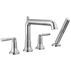 DELTA® T4736 SAYLOR™ Tub Faucet, 1.75 gpm Flow Rate, 8 to 16 in Center, Chrome, 2 Handles, Tub Filler Function