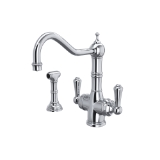 Perrin & Rowe® U.1570LS-APC-2 Edwardian Kitchen Faucet Single Hole, 1.5 gpm Flow Rate, Polished Chrome