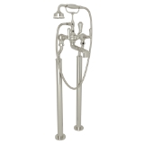 Perrin & Rowe U.3012LS/1-PN Georgian Era Tub Filler, 9 gpm Flow Rate, Satin Nickel