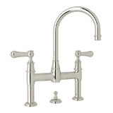 Perrin & Rowe® U.3708LSP-PN-2 Georgian Era Bathroom Faucet, 1.2 gpm Flow Rate, 14-1/8 in H Spout, 7-7/8 in Center, Polished Nickel