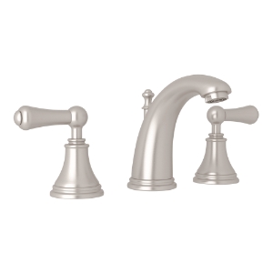 Perrin & Rowe® U.3712LS-STN-2 Georgian Era Bathroom Faucet, 1.2 gpm Flow Rate, Satin Nickel
