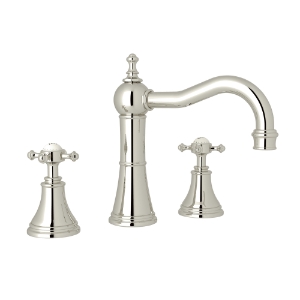 Perrin & Rowe® U.3724X-PN-2 Georgian Era Bathroom Faucet, 1.2 gpm Flow Rate, Polished Nickel