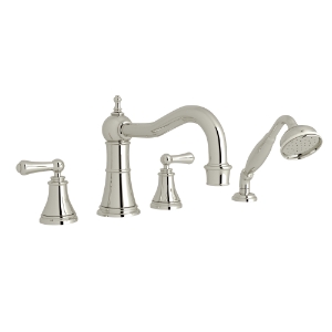 Perrin & Rowe U.3747LS-PN Georgian Era Tub Filler, 20 gpm Flow Rate, Satin Nickel