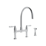 Perrin & Rowe® U.4273LS-APC-2 Holborn Bridge Kitchen Faucet Edwardian Georgian, 16 gpm Flow Rate, Polished Chrome