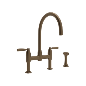 Perrin & Rowe® U.4273LS-EB-2 Holborn Bridge Kitchen Faucet Edwardian Georgian, 16 gpm Flow Rate, English Bronze