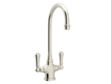 Perrin & Rowe U.4711PN-2 Food Prep Faucet Single Hole, Georgian Era, Polished Nickel, 2 Handles, 1.8 gpm Flow Rate