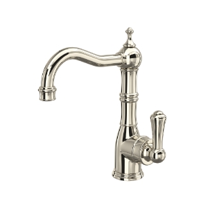 Perrin & Rowe® U.4739PN-2 Food Prep Faucet Single Hole, Edwardian, Polished Nickel, 1 Handle, 1.8 gpm Flow Rate