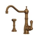 Perrin & Rowe® U.4746EB-2 Edwardian Kitchen Faucet Pulldown Single Trattoria, 1.8 gpm Flow Rate, English Bronze