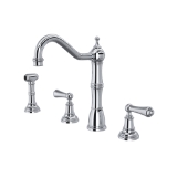 Perrin & Rowe® U.4776L-APC-2 Edwardian Kitchen Faucet Single Hole, 1.8 gpm Flow Rate, Satin Nickel